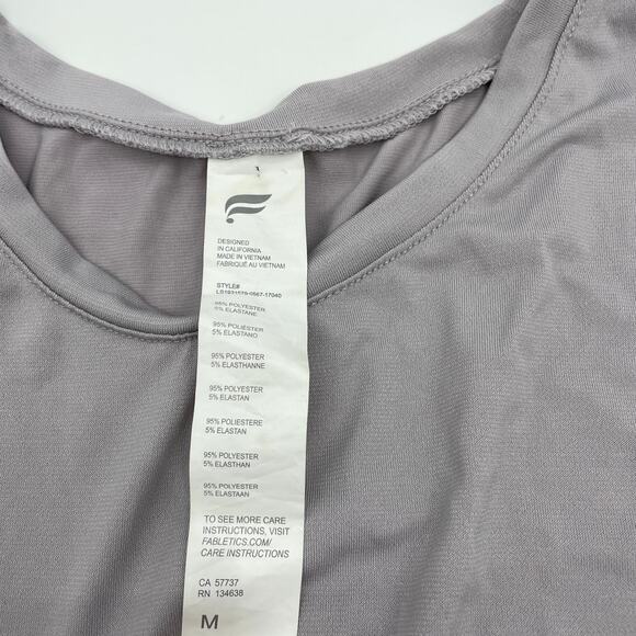 FABLETICS Light Purple Aria Scoop Neck Long Sleeve Lightweight Top Women Sz Med - Picture 3 of 5